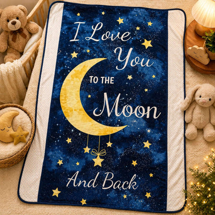 Baby Blanket 🌙✨ | Soft, Cozy & Heartfelt Gift Violet Expressions LLC Custom Products Custom Products Blue Violet Expressions LLC violetexpressions.com