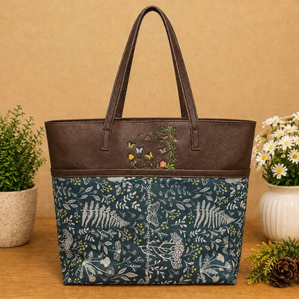 Botanical Laptop Tote Bag – Elegant & Functional Everyday Carry 🌿✨ Violet Expressions LLC Custom Products Custom Products Default Title Violet Expressions LLC violetexpressions.com