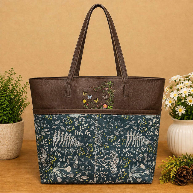 Botanical Laptop Tote Bag – Elegant & Functional Everyday Carry 🌿✨ Violet Expressions LLC Custom Products Custom Products Default Title Violet Expressions LLC violetexpressions.com