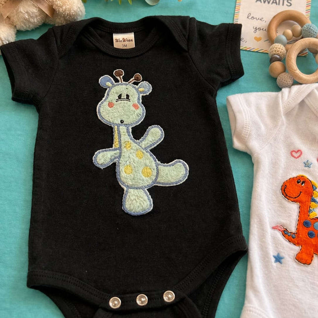 Cute Giraffe Baby Bodysuit 🖤🍼 Violet Expressions LLC Custom Products Custom Products Default Title Violet Expressions LLC violetexpressions.com