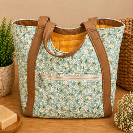 Daisy Bloom Roomy Tote Bag 🌼✨ | Stylish, Spacious & Everyday Essential Violet Expressions LLC Embroidered Tote Bag Embroidered Tote Bag Default Title Violet Expressions LLC violetexpressions.com