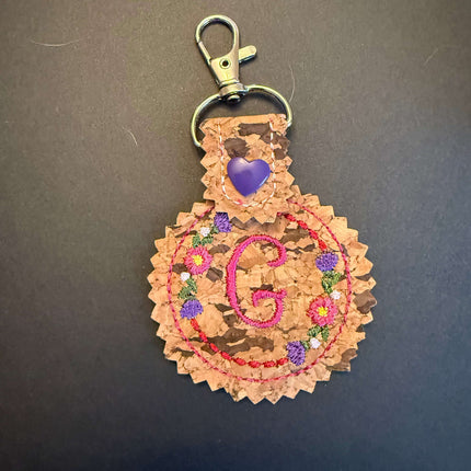 Initial Key Fob Violet Expressions LLC   Just Flowers Violet Expressions LLC violetexpressions.com