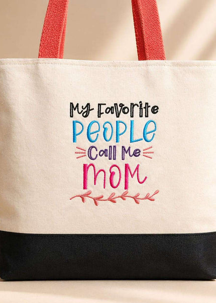 Mother's Day Tote Violet Expressions LLC Embroidered Tote Bag Embroidered Tote Bag Mom Superpower Violet Expressions LLC violetexpressions.com
