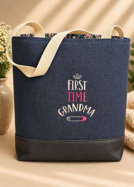 Mother's Day Tote Violet Expressions LLC Embroidered Tote Bag Embroidered Tote Bag Mom Superpower Violet Expressions LLC violetexpressions.com