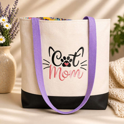 Mother's Day Tote Violet Expressions LLC Embroidered Tote Bag Embroidered Tote Bag Mom Superpower Violet Expressions LLC violetexpressions.com